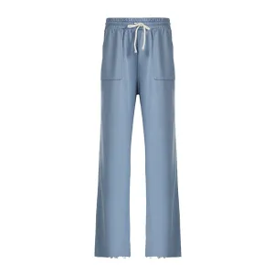 Wide-Leg Drawstring Lounge Pants