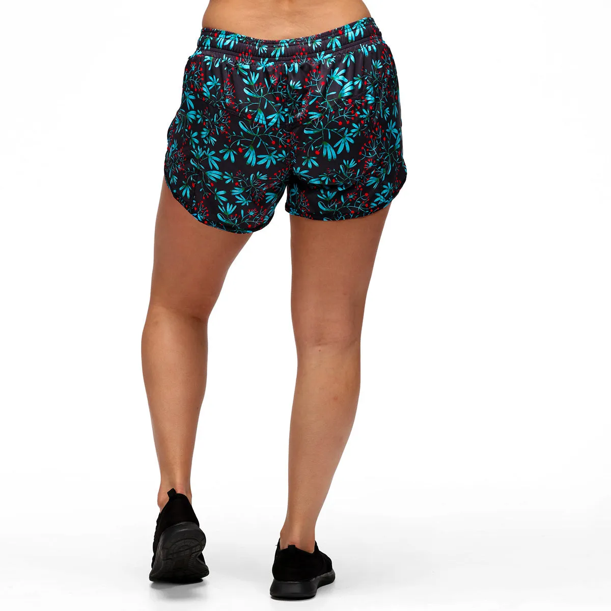 Winter Berries Loose  Fit Workout Shorts