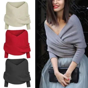 Winter Shawl: Women's Warm Scarf with Sleeve Wrap for Christmas Gift