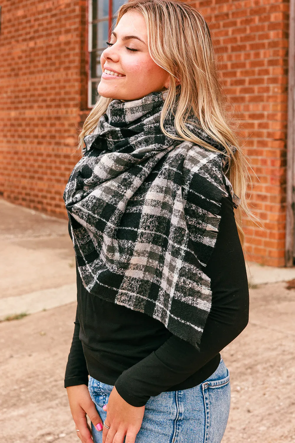 Winter Thick Large Plaid Scarf