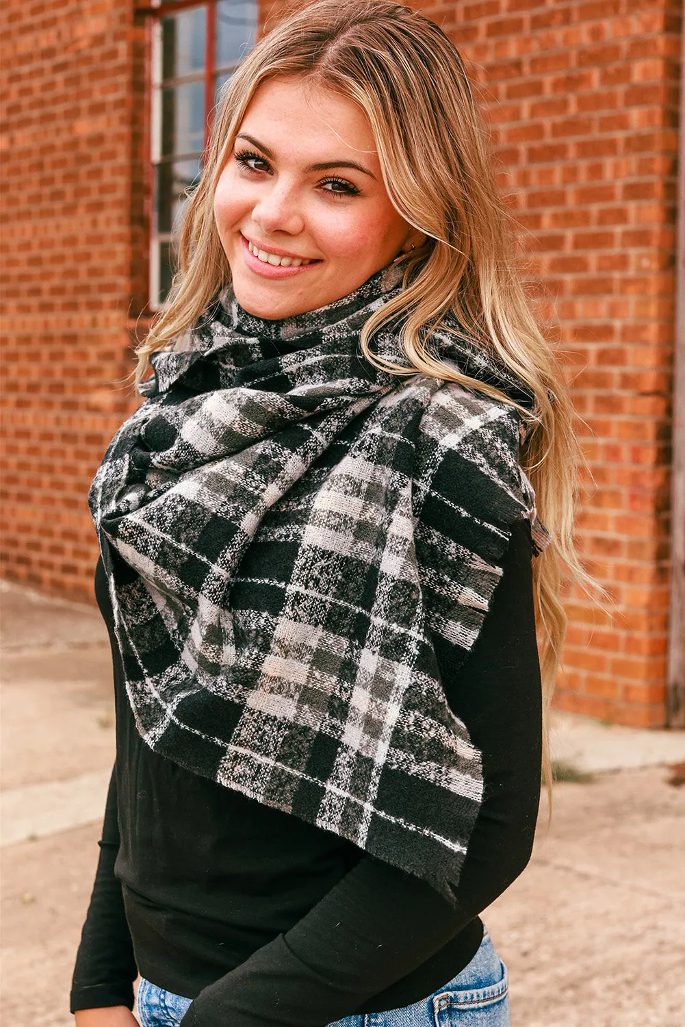 Winter Thick Large Plaid Scarf