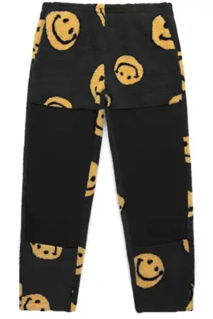 Wobbly Smiley Sherpa-Fleece Pants