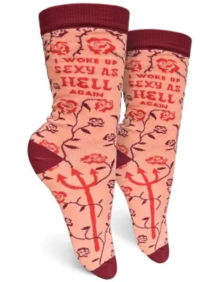 Woke Up Sexy As Hell Again Women's Crew Socks