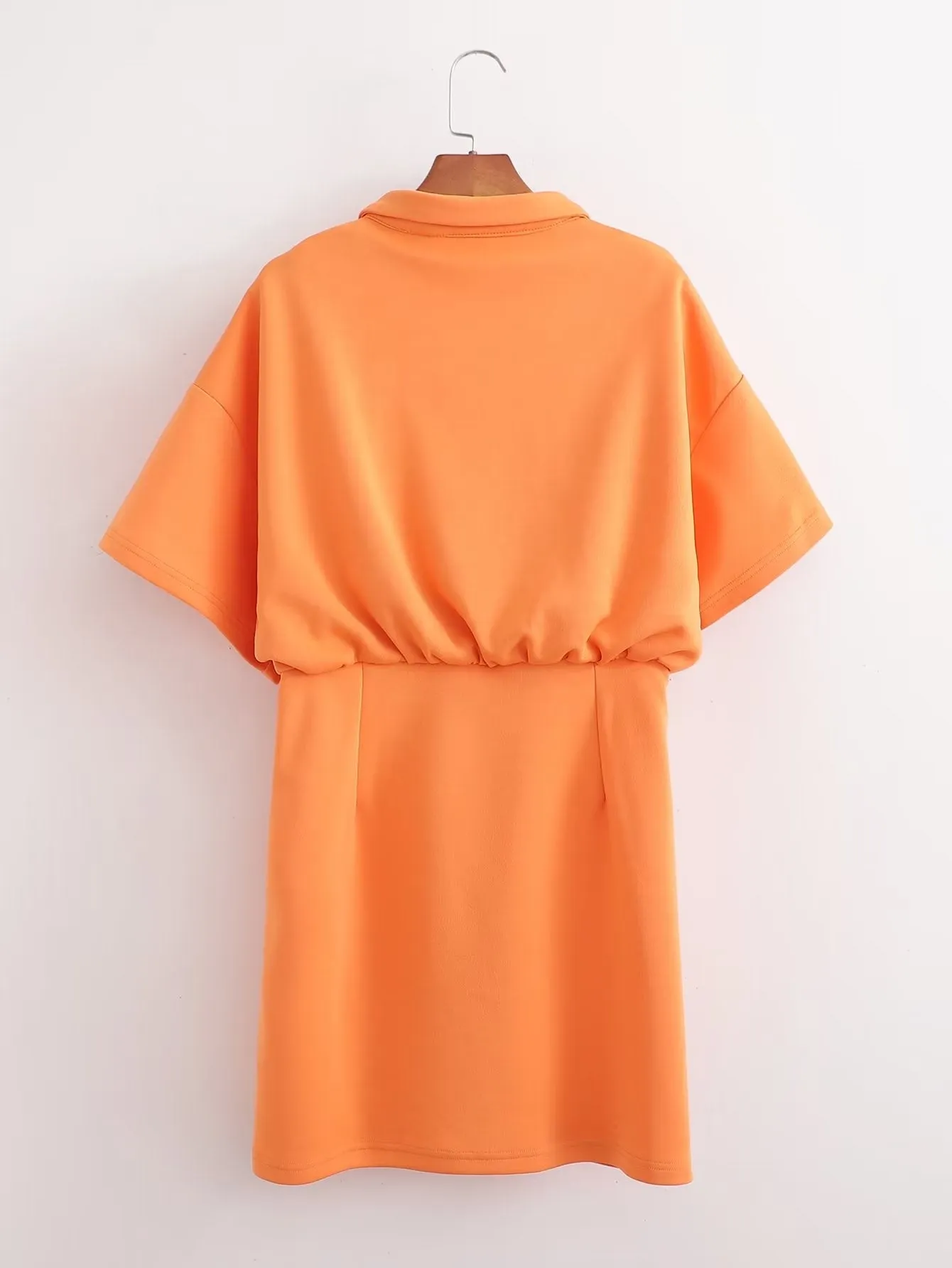 Women Clothing French Waist Slimming Casual Knitted Batwing Sleeve Short Dress