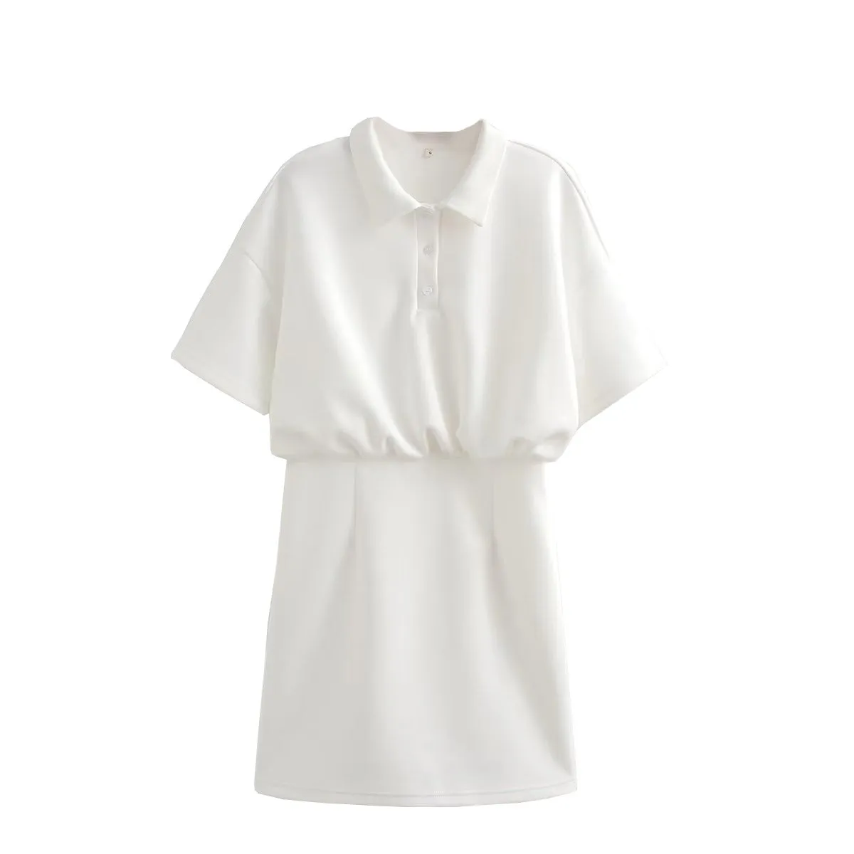 Women Clothing French Waist Slimming Casual Knitted Batwing Sleeve Short Dress