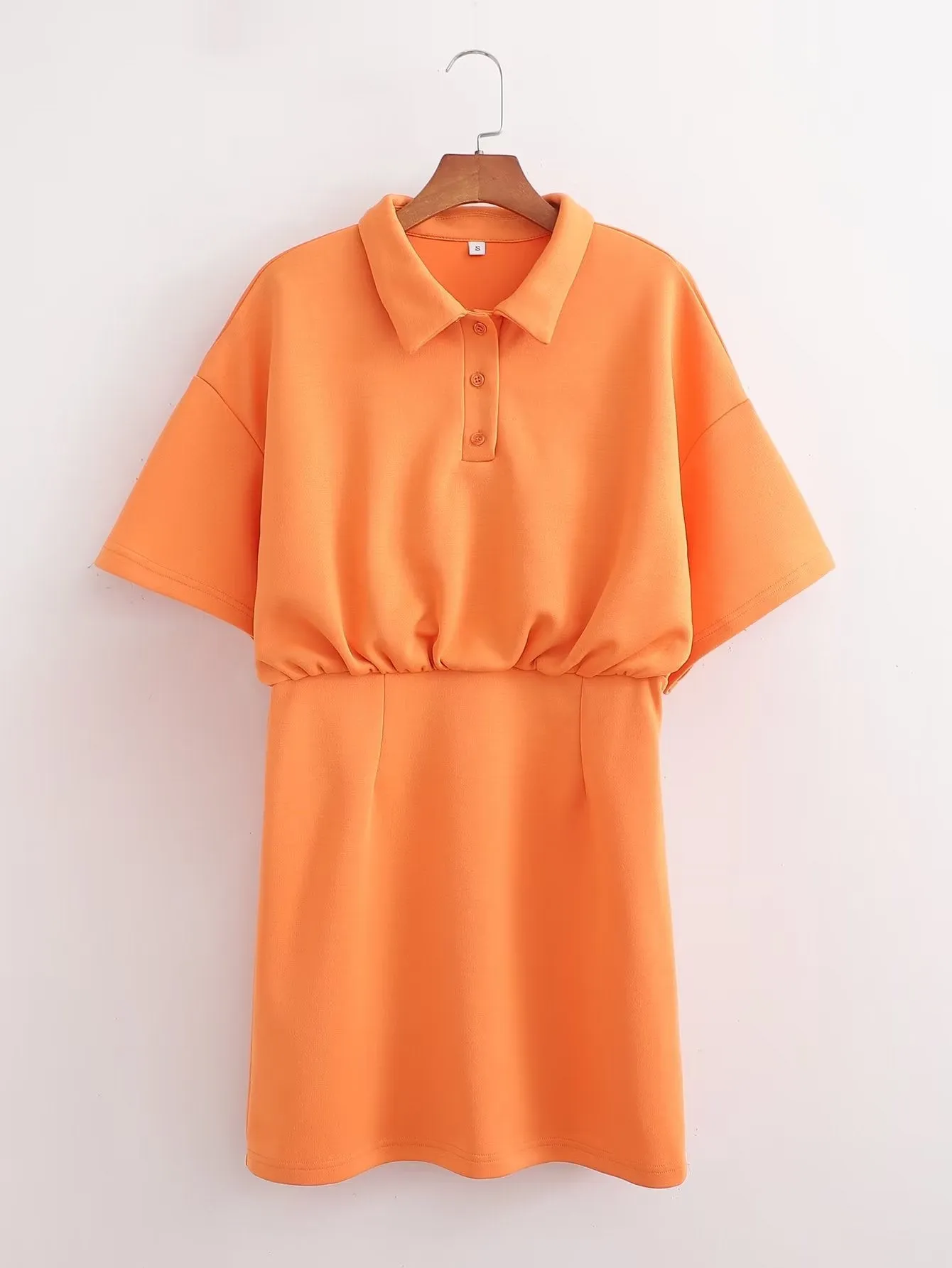 Women Clothing French Waist Slimming Casual Knitted Batwing Sleeve Short Dress