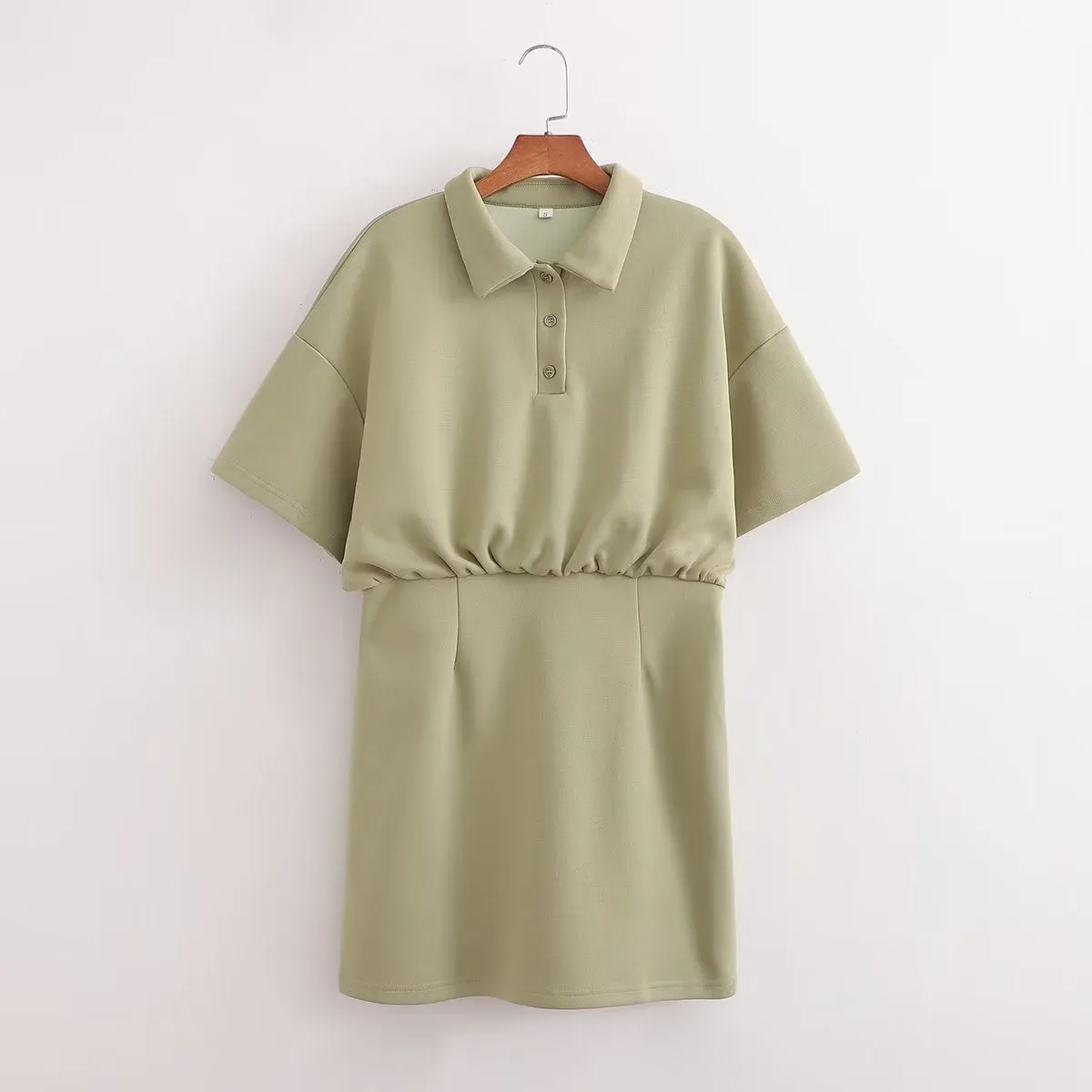 Women Clothing French Waist Slimming Casual Knitted Batwing Sleeve Short Dress