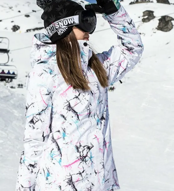Women Winter Waterproof Breathable Warm Snowboard Jacket
