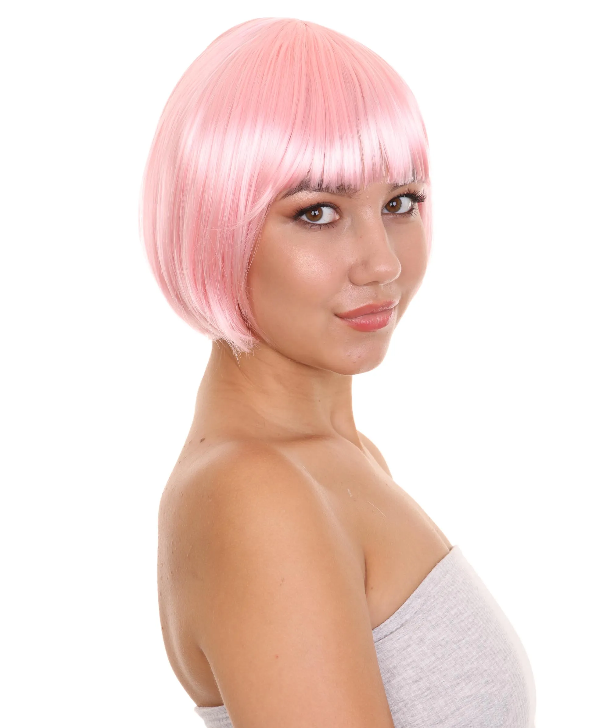 Women's Bob Wig | Short Fancy Cosplay Halloween Wig | Premium Breathable Capless Cap