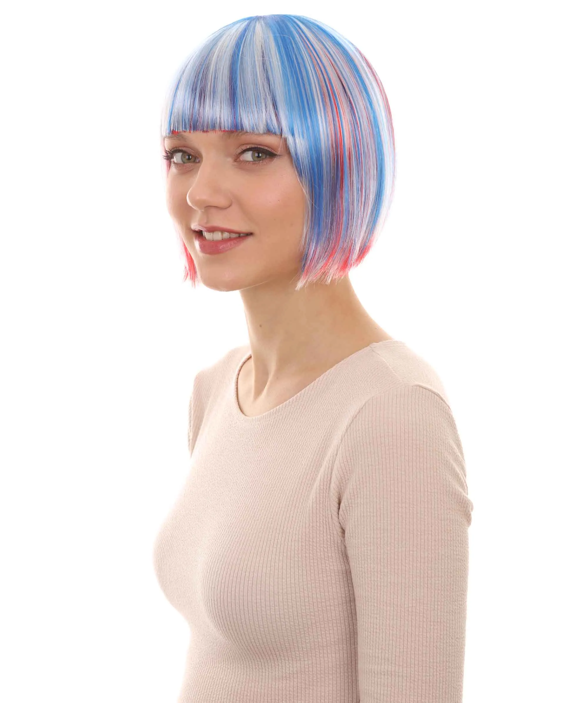 Women's Bob Wig | Short Fancy Cosplay Halloween Wig | Premium Breathable Capless Cap