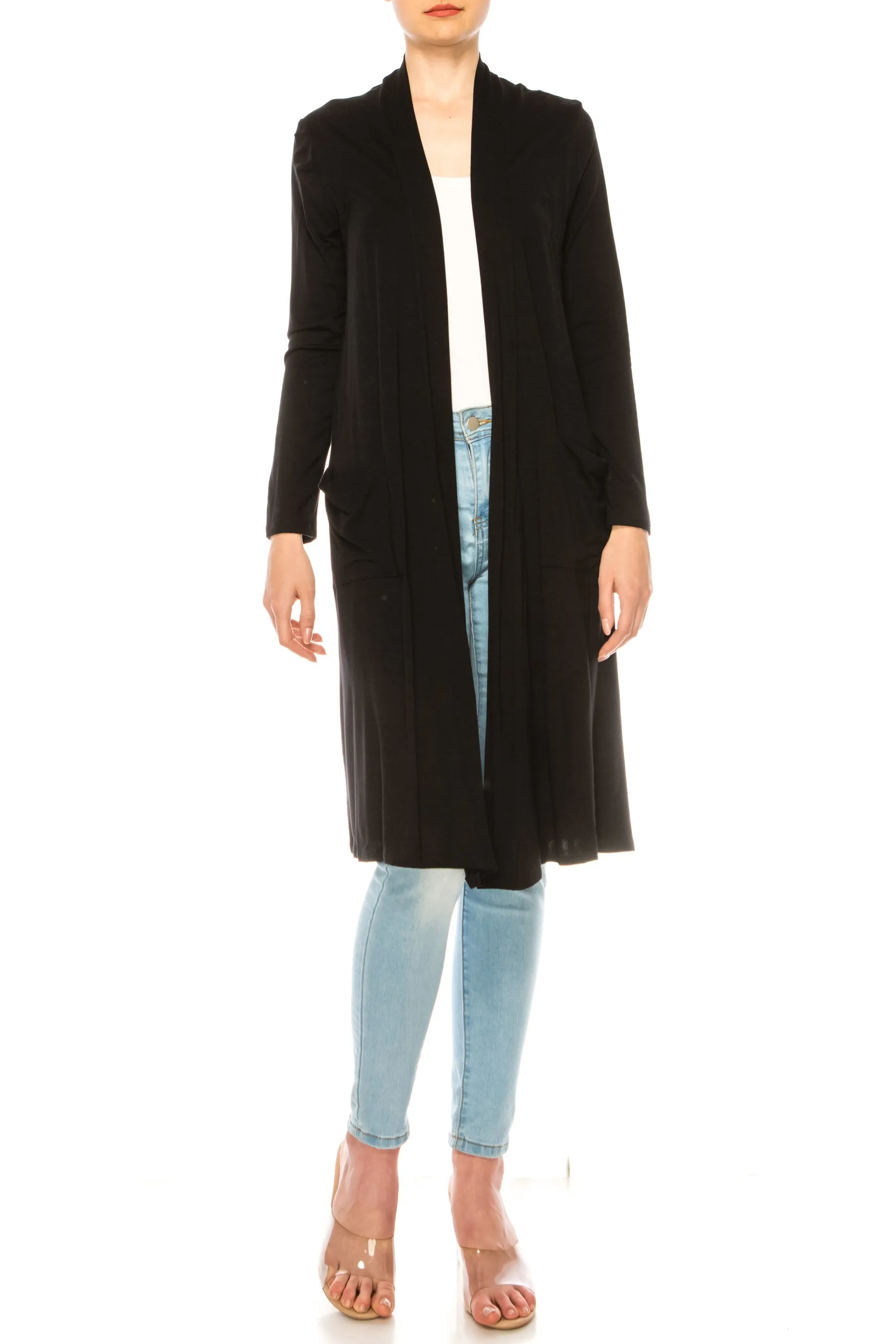 Women's Comfortable Relaxed Fit Long Cardigan - Perfect for Everyday Wear