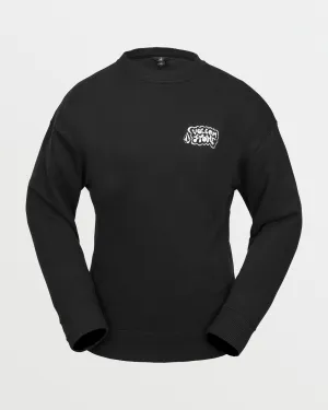 Womens Essential Crew Fleece - Black