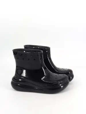 Women's Glossy Ankle Boots,Black