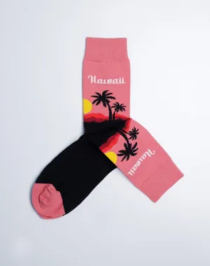 Women's Hawaii Palm Tropical Crew Socks