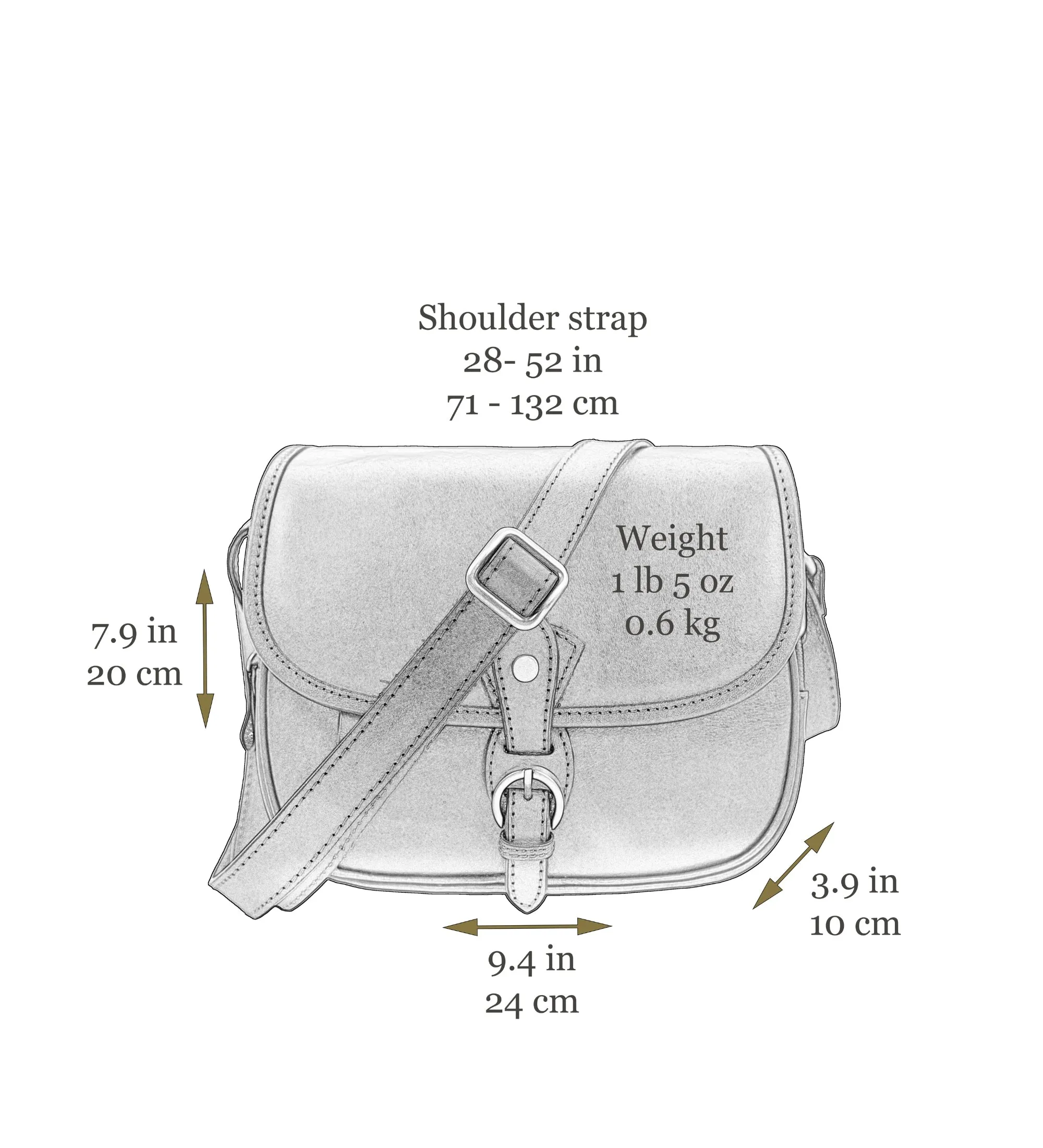 Womens Leather Saddle Bag - Women In Love