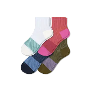 Women’s Lightweight Stripe Quarter Sock 4-Pack