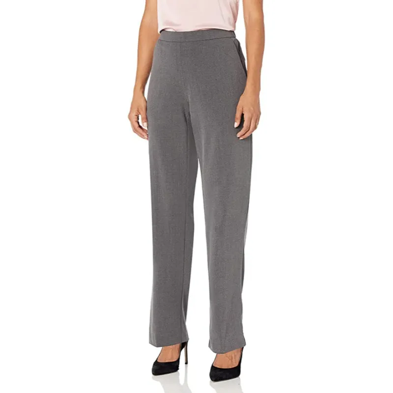 Women's Petite Flat-Front Straight-Leg Pant