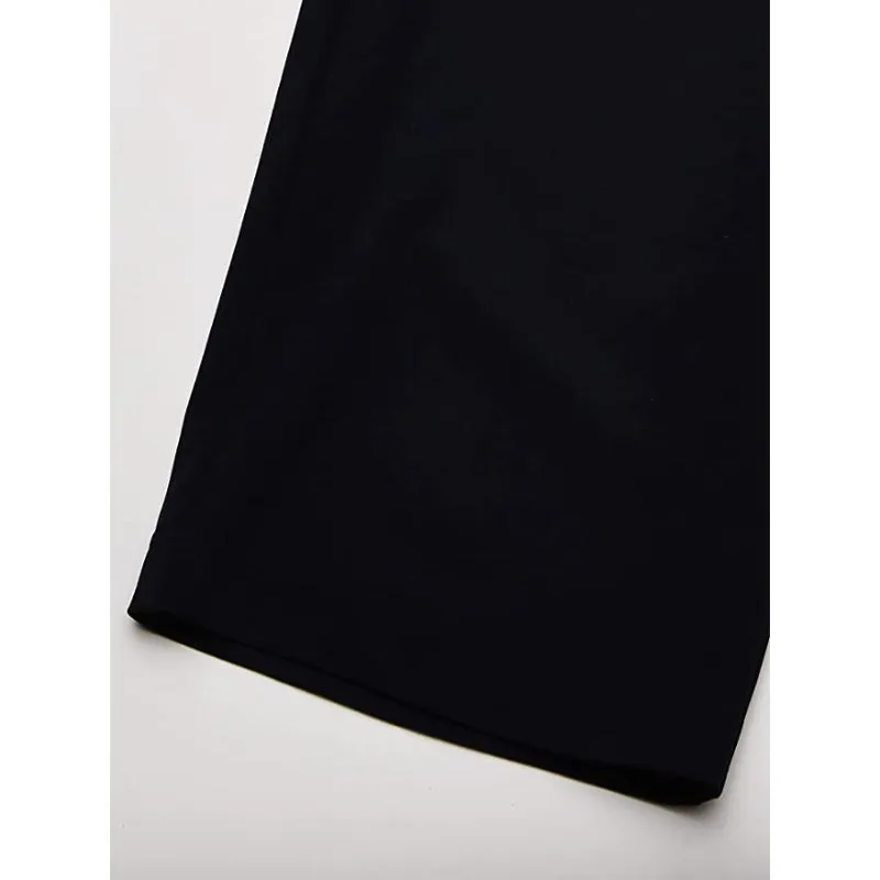 Women's Petite Flat-Front Straight-Leg Pant