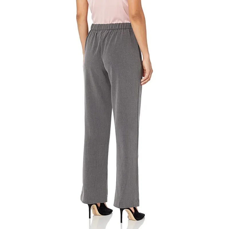 Women's Petite Flat-Front Straight-Leg Pant