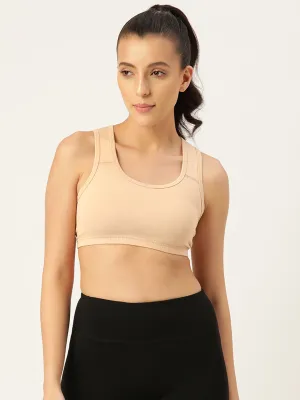 Women's Solid Non-Padded Sports Bra | SPB-4101-skin-1 |
