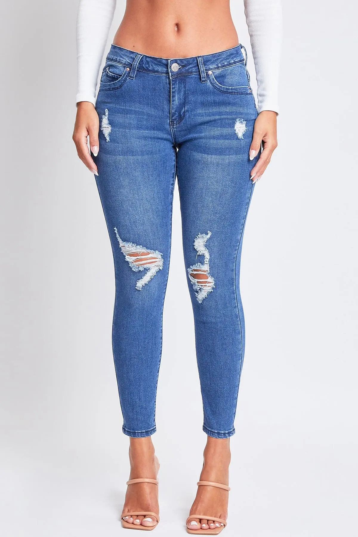 Women's Sustainable WannaBettaButt Skinny Distressed Jeans