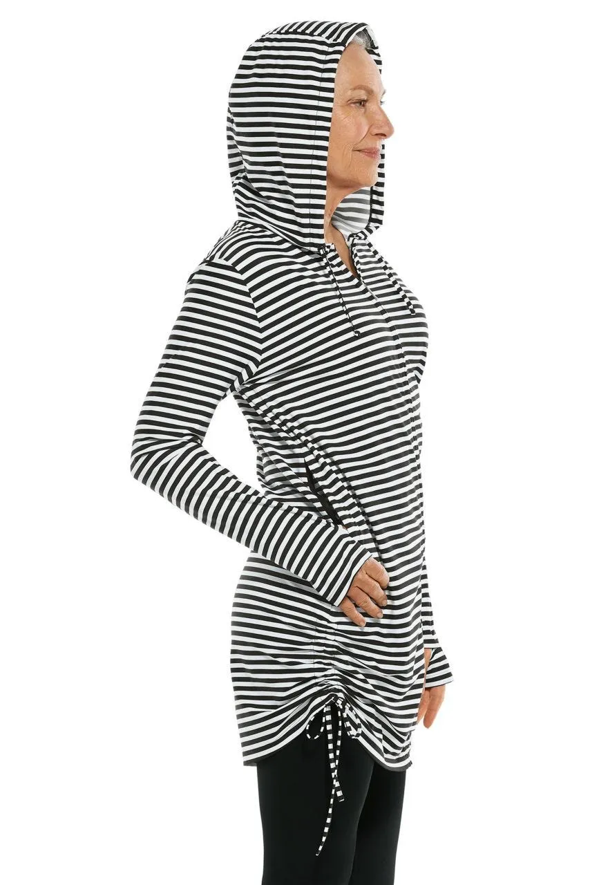 Women's Wailea Swim Cover-Up  |  White/Black Stripe