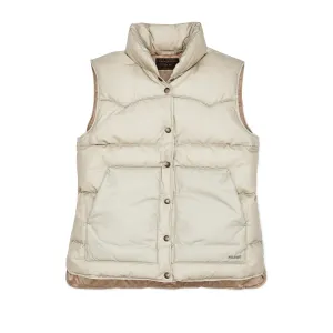 Women's Waxed Down Vest- Light Tan