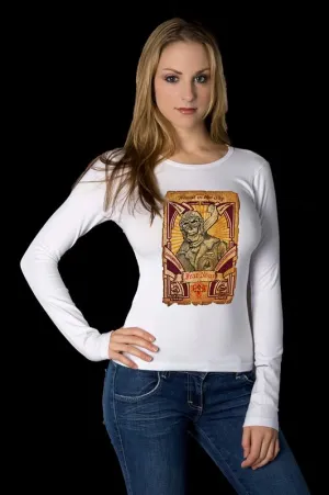 Womens White Skull Pilot Rider (Long Sleeve)