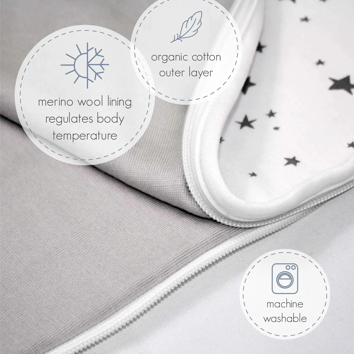 Woolino Merino Wool 4 Season Sleep Bag ULTIMATE - Night Sky