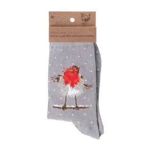 Wrendale 'Jolly Robin' Robin Socks