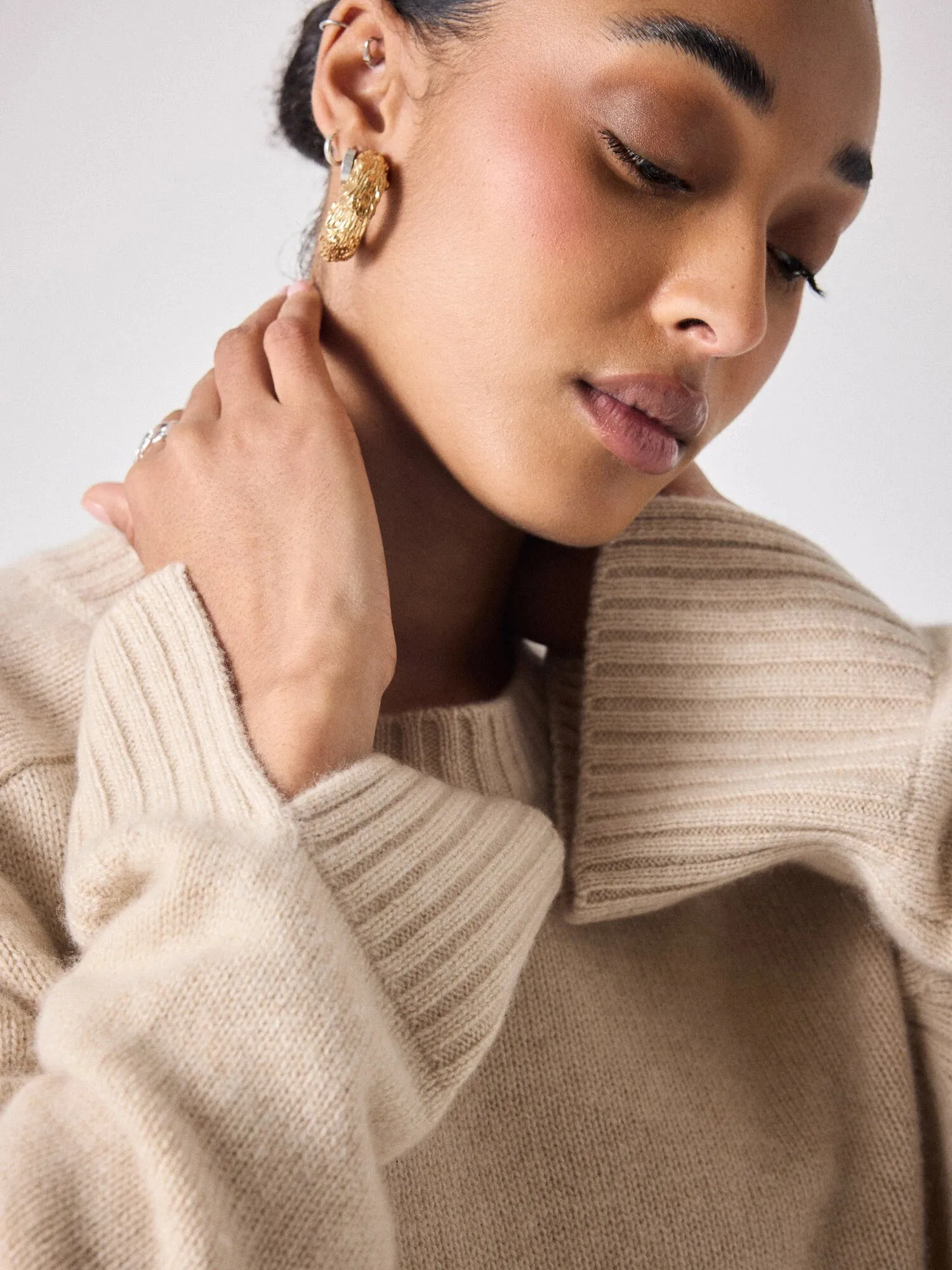 Xenia Knit Beige Chine