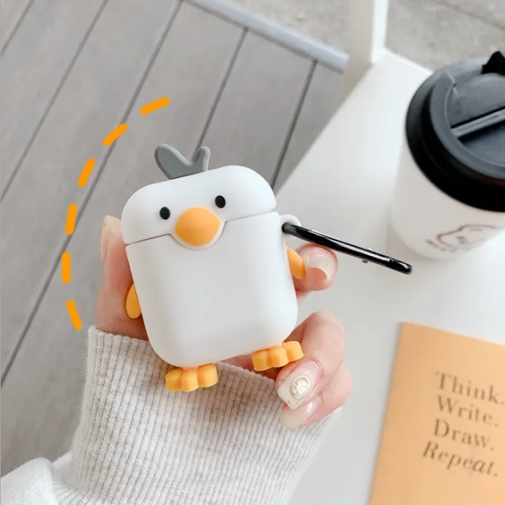 Yellow Duck AirPods Earphone Case White