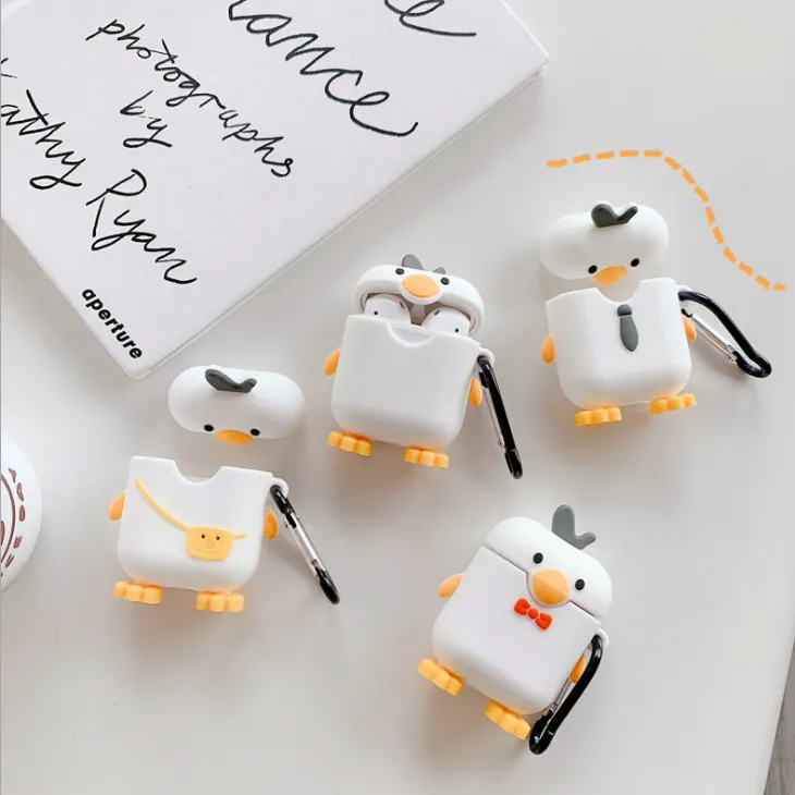 Yellow Duck AirPods Earphone Case White