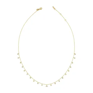 Yellow Silver Gibble Necklace
