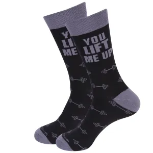 You Lift Me Up Weightlifting Socks