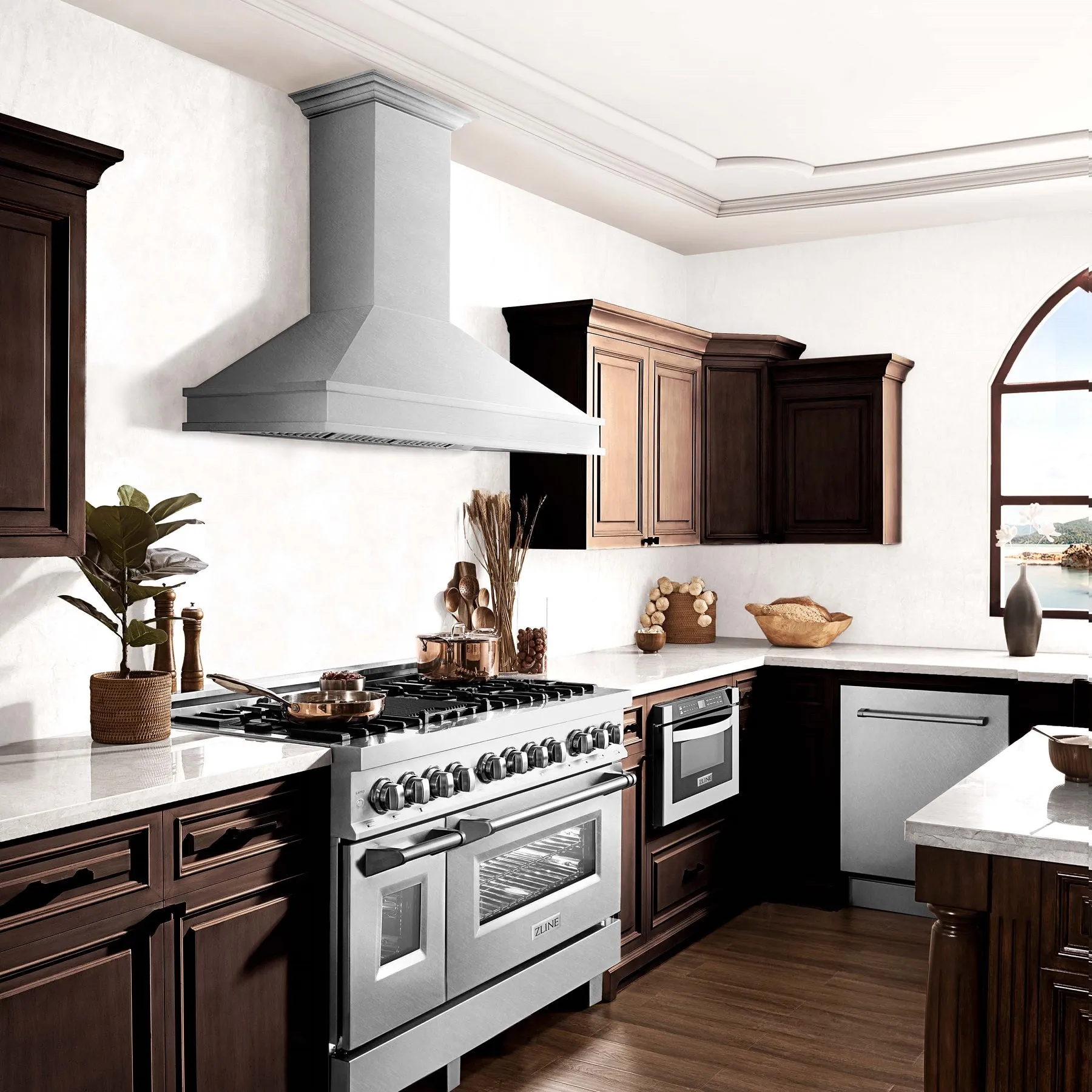 ZLINE 30" Designer Series DuraSnow® Wall Mount Range Hood (8656S-30)